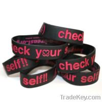 Sell custom embossed silicon bracelet
