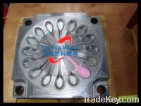 Disposable plastic spoon cutlery mould