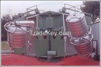 Rotational mould machine for making plastic water tank