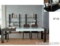 Sell Soiled Wood and Glass Top Dining Table BT128