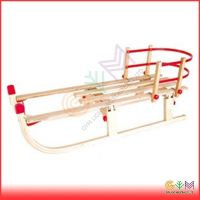 Sell plastic snow sledge with armrest and handle bar 2015