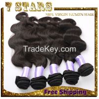 Brazilian virgin hair extension natural wave human hair