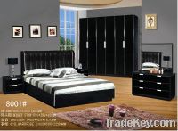Black color MDF panel bedroom furniture from manufacturer in China