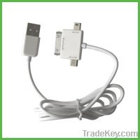 Sell YR-L4013 3-in-1 USB data cable for iPhone and iPod