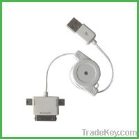 YR-L4014 USB retractable cable for iPad & iPhone