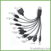 YR-L4100 10-in-1 USB charging cable for mobile phones nokia 