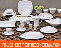 Sell Wholesale Round-square Hotel Ceramic dinnerware sets restaurant P