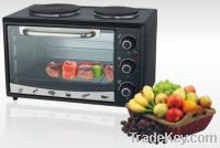 Toaster oven with two hot plates 28T