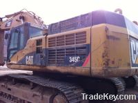 Sell used CAT-345CL excavator, crawler excavator, yellow excavator