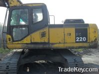 Sell used PC220-7 excavator, yellow excavator