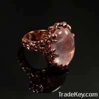 wholesale 925 sterling silver rose quartz rings