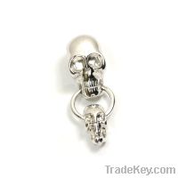 wholesale 925 sterling silver skull pendant