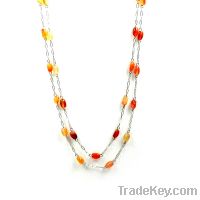 wholesale 925 sterling silver handmade beaded necklace with chalcedony