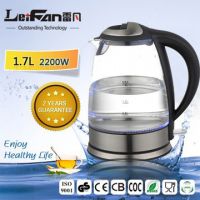 open button on lid electric glass kettle