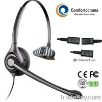 Stylish monaural computer headset with noise-cancelling mic HSM-600FPQ