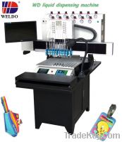 WD automatic soft pvc dripping machine for promotion baggage tag