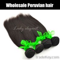 Sell Peruvian 100% human hair natural straight