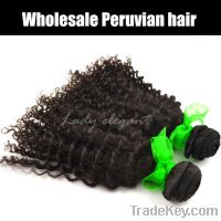 Sell Peruvian 100% human hair romantic curl