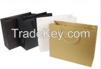Wholesale Recyclable Black White Paper Bags Grocery Shopping Bags Customized Your Logo 500 pcs/lot
