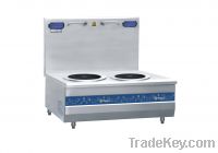 Twin flat commercial induction cooker