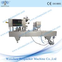 XBG-60V factory price yogurt cup filling and sealing machine with cup vacuum