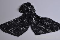 Sell silver foil printed letter scarf