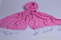 Sell Pink slub yarn scarf