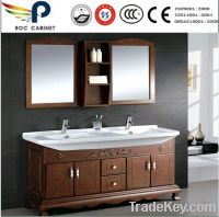 Sell simple mirror solid wooden bathroom vanity cabinet made in Ch