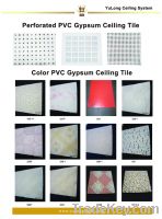 Sell colorful pvc gypsum ceiling tiles
