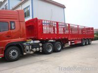 13m 60ton 3 axles Low Bed Stake Semi Cargo Trailer Truck