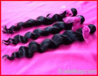 Sell Brazilian virgin human hair weft Loose wave hair extension