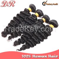 100% Brazilian Deep Wave Virgin Hair Weaving Grade 7A Quality Virgin Hair Products