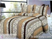 Sell Printed Stripe Quilt Bedding Sets