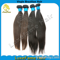 Factory wholesale unprocessed silky straight brazilian hair extensions