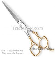 Professional Barber Scissor Gold Plated Rings By Zabeel Industries