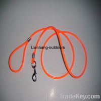 Fluo orange TPU round hunting dog leash