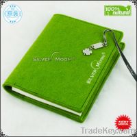 School supply notebook with ball pen and elastic string