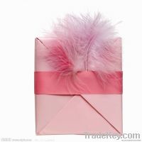 Fashion pink gift paper box with drawer inside