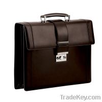 Sell Cushioned Laptop Briefcase Made of Leather with Multiple Exterior and