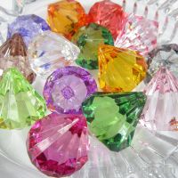 Sell 60pcs Mixed 27mm Acrylic Diamond Pendant for Chunky Necklace