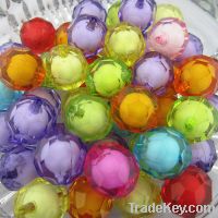 Sell 20mm Acrylic Beads In Beads Round Faceted 110pcs/Lot For Chunky Neckla