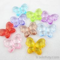 Sell Mixed 34x27mm Acrylic Butterfly Translucent for Chunky Necklace 110Pcs