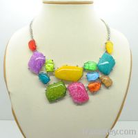 Sell Colorful resin stone necklace