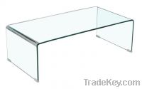 Sell bent glass nesting coffee table for glass furniture