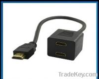 HDMI male to 2 female cable