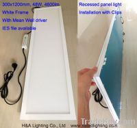 Sell  48W Recessed 30x120cm panel light