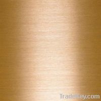 Sell Ti Golden hairline PVD coating Stainless steel  decorative sheet