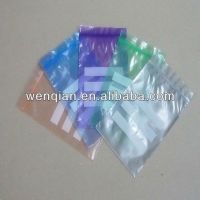 Colorful plastic ziplock bag with write space