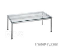 Tempered glass &metal coffee table