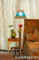 New Arrival Cute Plaid Chicken Pattern  Floor Lamp